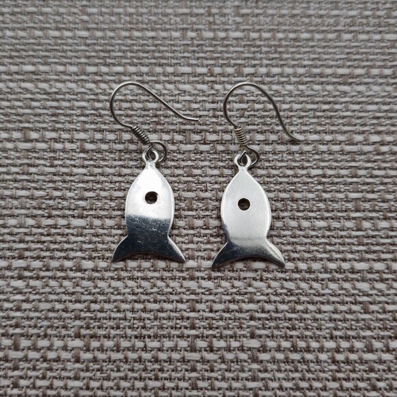 Jewelry - Sterling Silver Unique Style Fish Earrings A1771